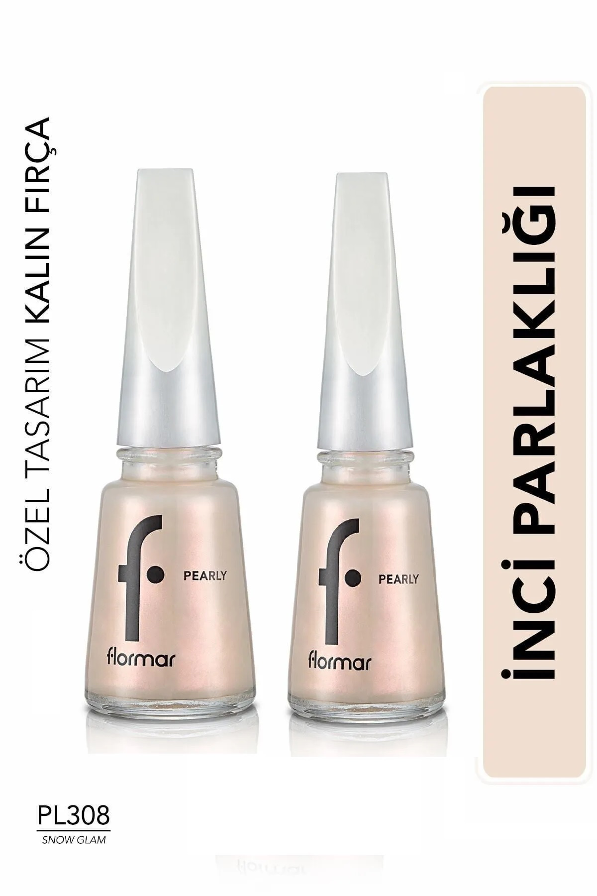 Flormar Sedefli Parlak Oje (Beyaz) - Pearly Nail Enamel - Pl308 Snow Glam