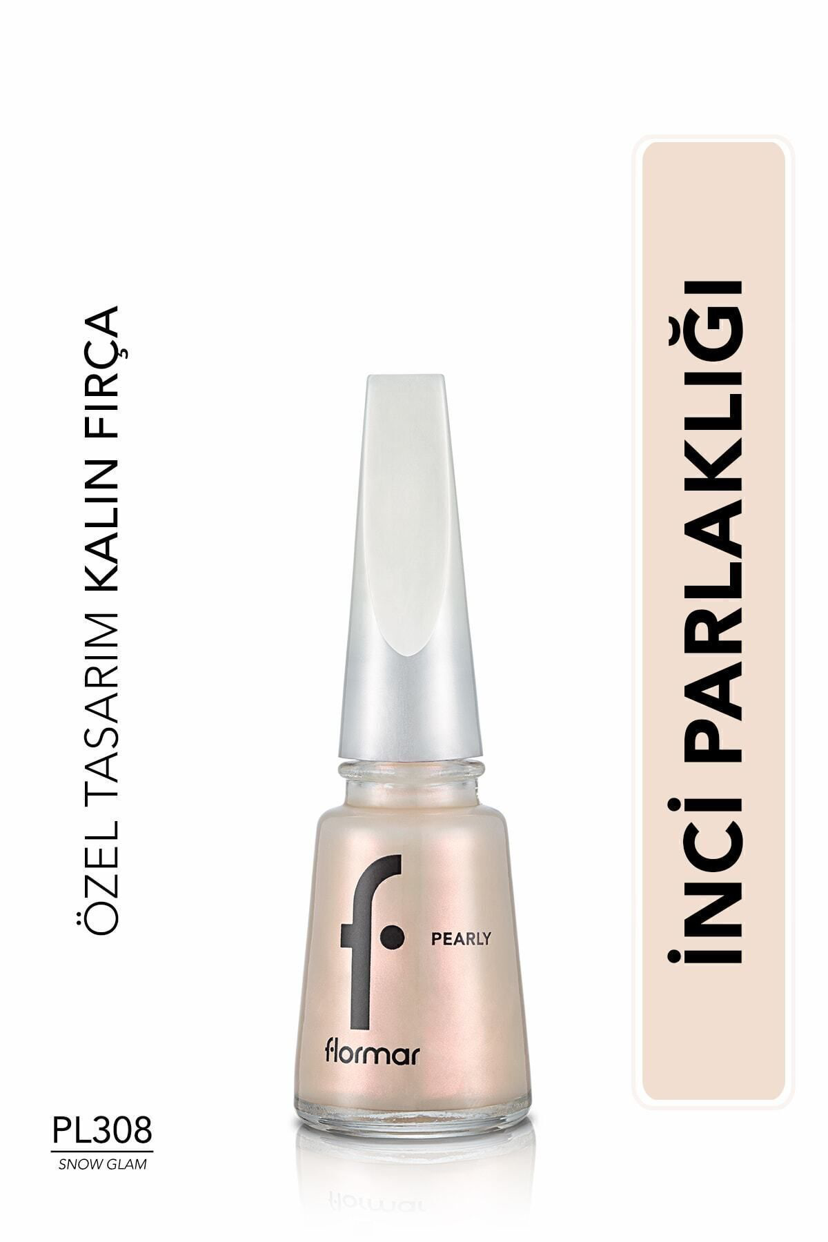Flormar Sedefli Parlak Oje (Beyaz) - Pearly Nail Enamel - Pl308 Snow Glam