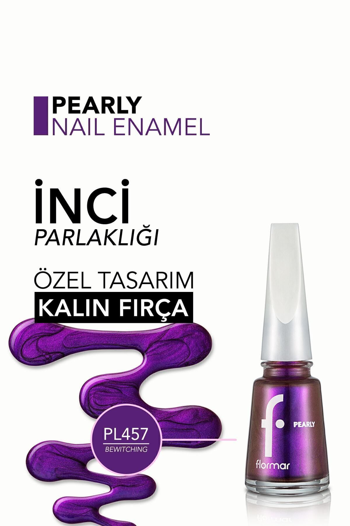 Flormar Sedefli Parlak Oje (Mor) - Pearly Nail Enamel - Pl457 Bewitching
