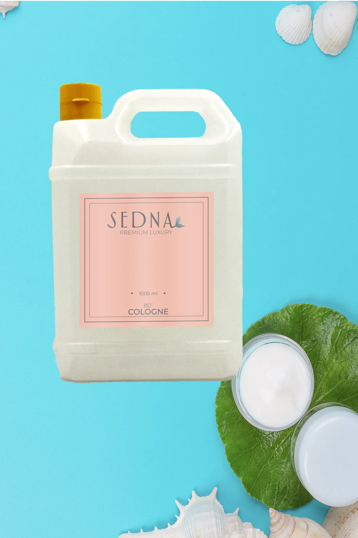Sedna 80 Derece Bidon Kolonya 1000 Ml Beyaz Çiçekler