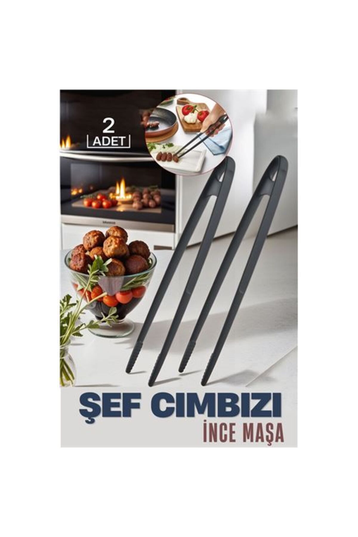 Modacar Şef Cimbizi İnce Maşa Kragness Design