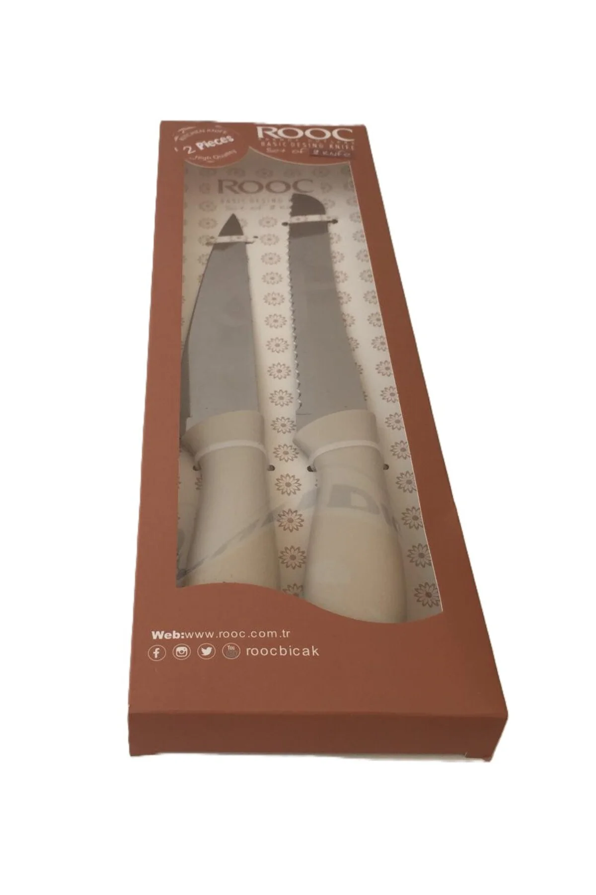 Şef ve Ekmek Bıçağı İkili Set / KT-02-Bej