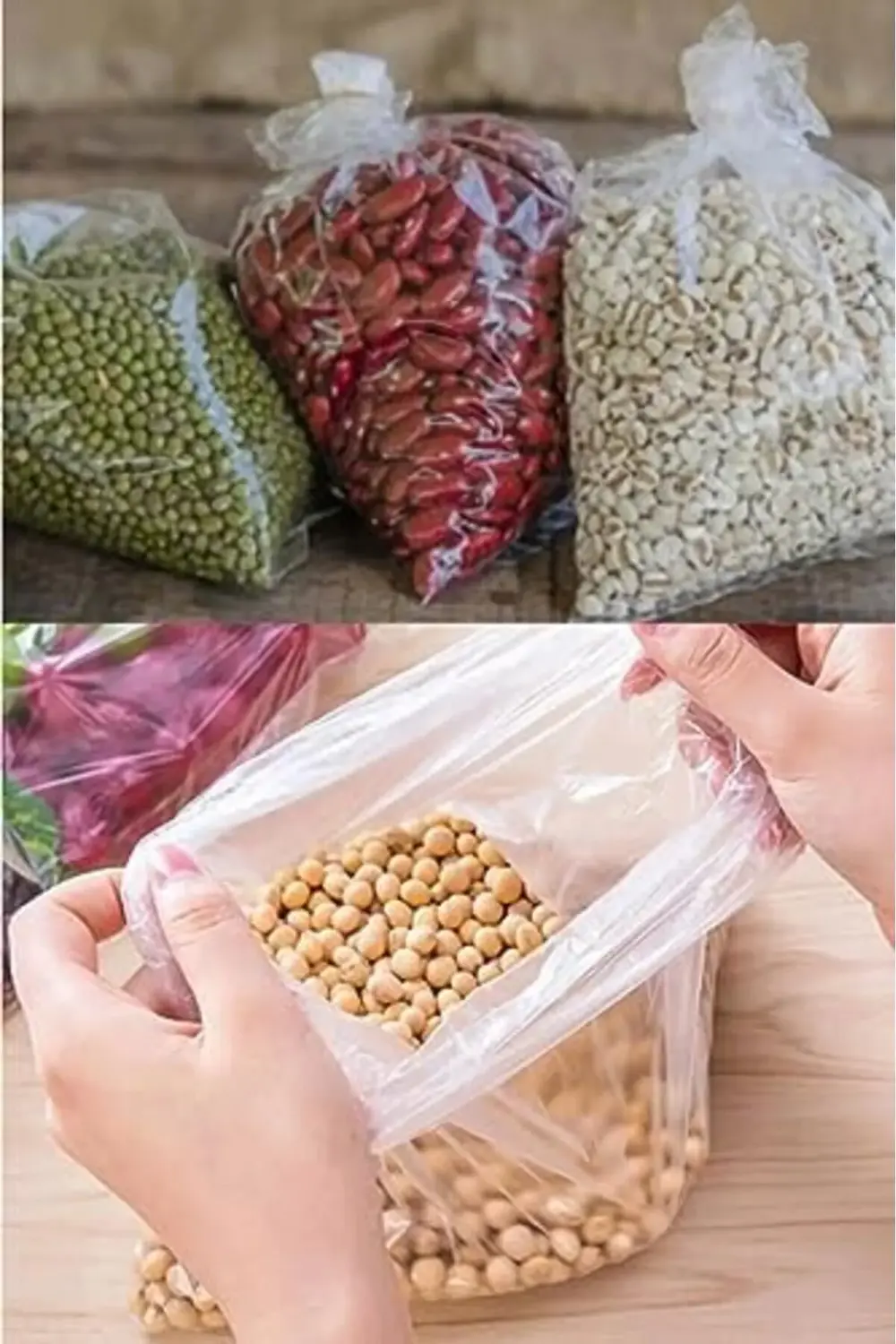 Şeffaf 2 lik 23x36 Cm. Bakkaliye Poşeti Torbası - 1 Kg. - Ort. 19