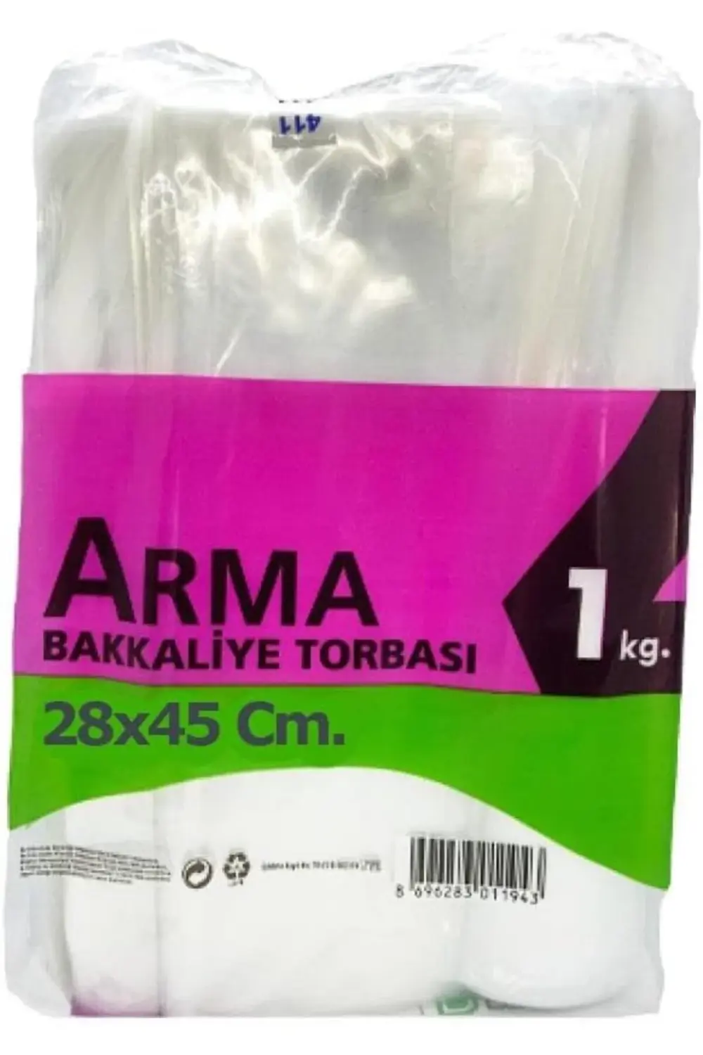 Şeffaf 4 lük 28x45 Cm. Bakkaliye Poşeti Torbası - 1 Kg. - Ort. 11