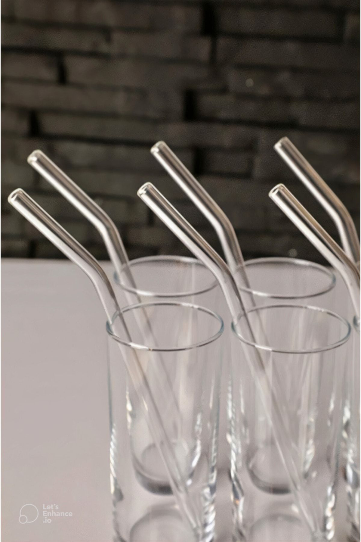 Şeffaf 6'lı Cam Eğimli Pipet