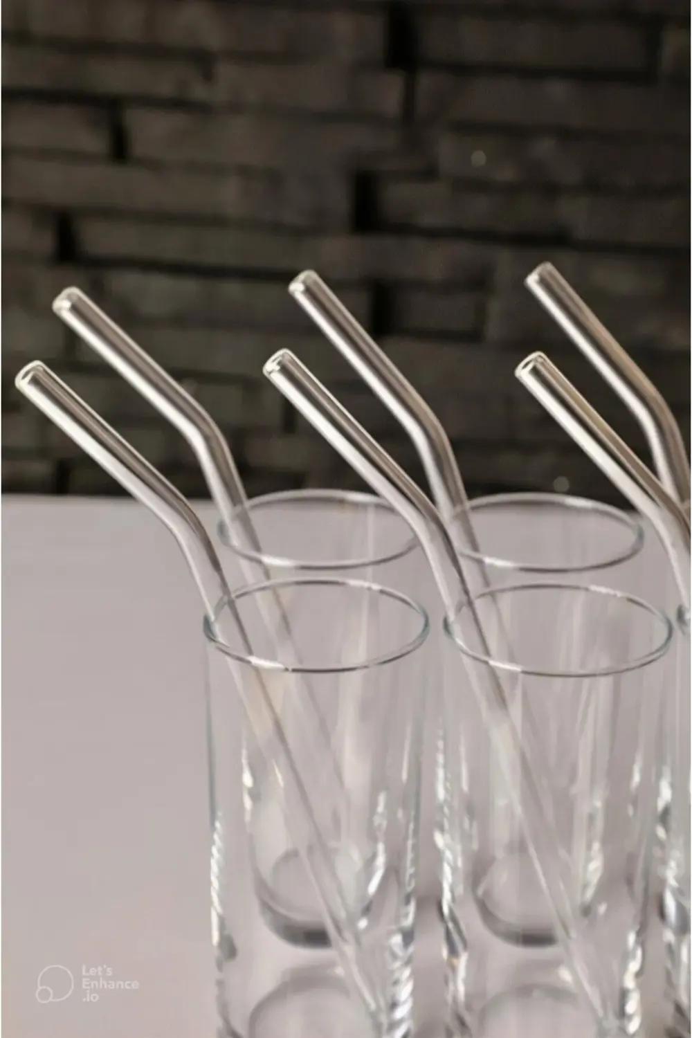 Şeffaf 6'lı Cam Eğimli Pipet