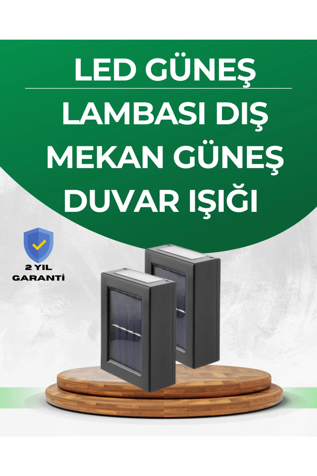 Şeffaf Abajurlu Duvar Tipi Solar Işık