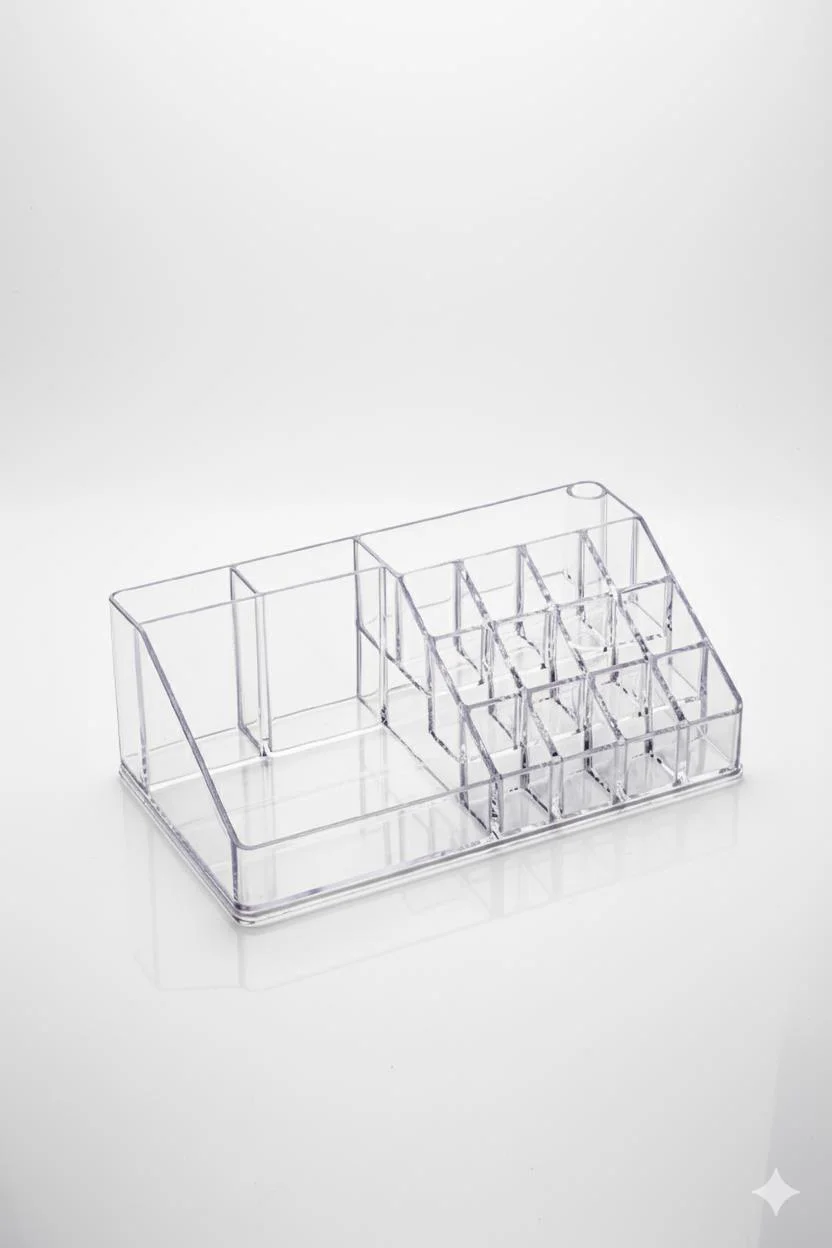 Şeffaf Akrilik Banyo Kozmetik Düzenleyici Organizer 13x22x8 cm Şeffaf Akrilik Banyo Kozmetik Düzenleyici Organizer 13x22x8 cm
