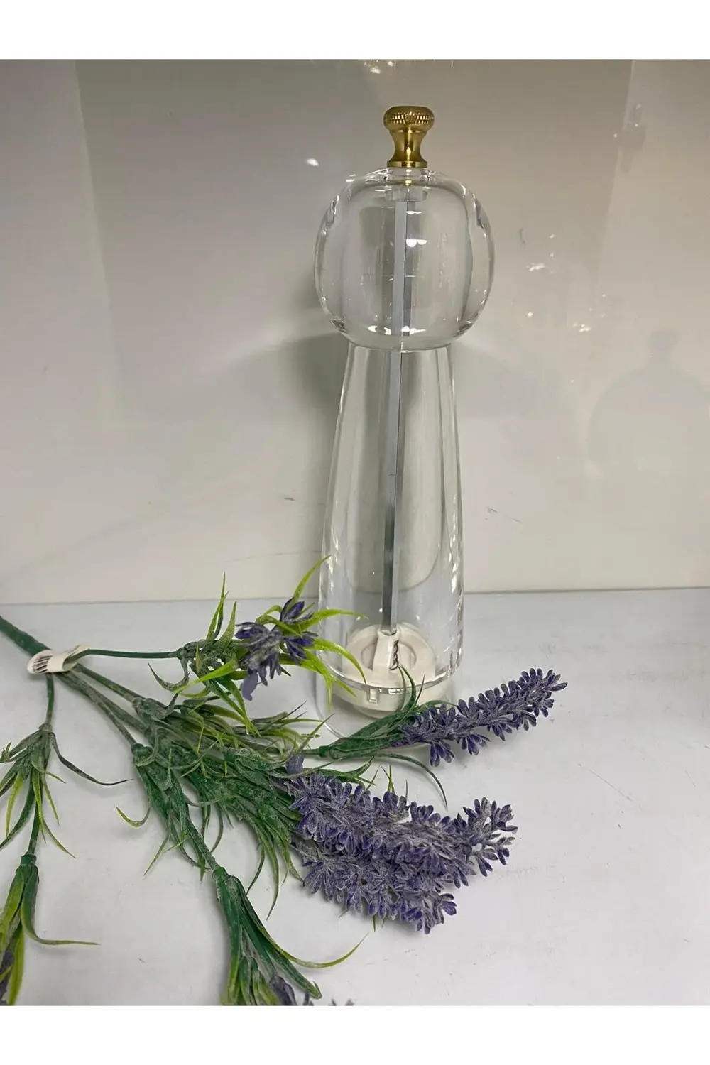 Şeffaf Akrilik Gold Detaylı Karabiber Öğütücü Değirmen