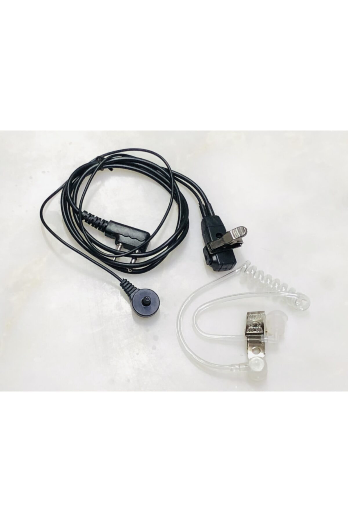 Şeffaf Akustik Silikon Kulaklık Elden Tetikli Bas Konuş Mikrofon 