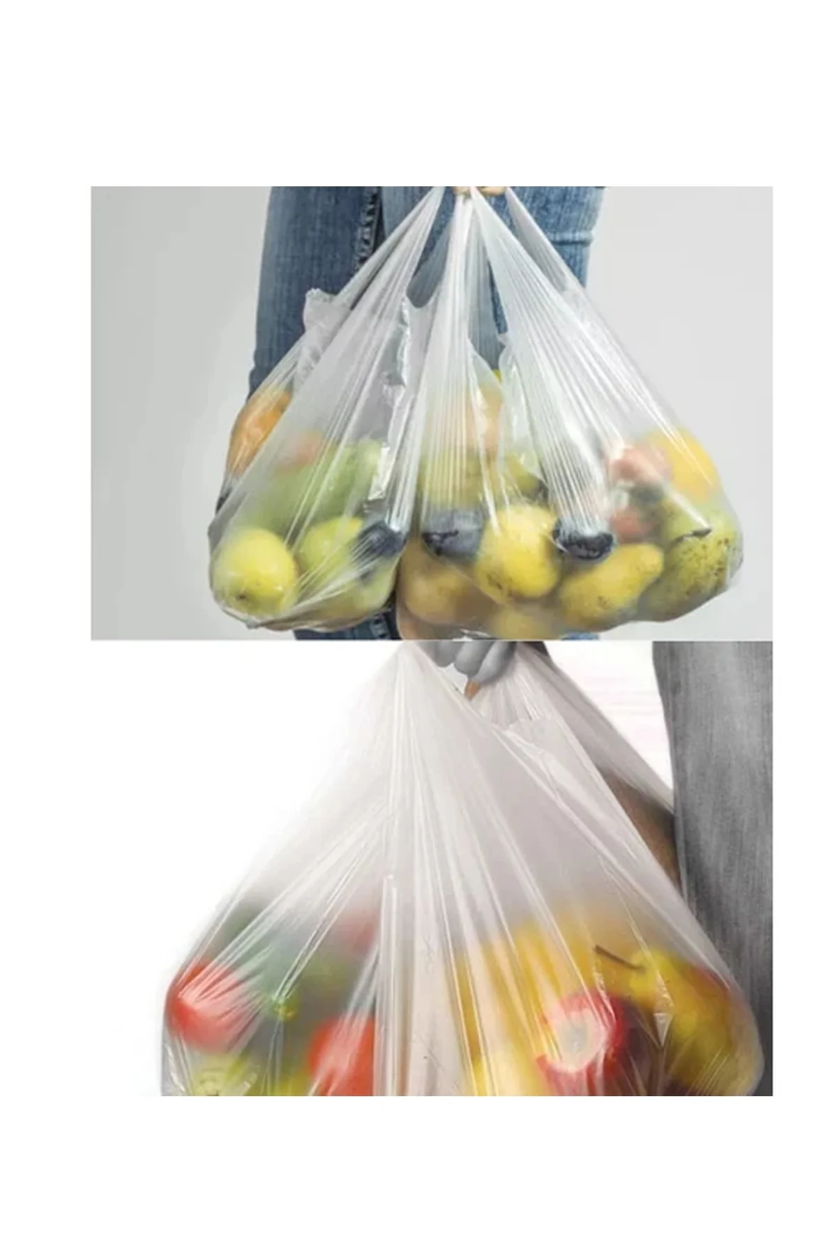 Şeffaf Atlet Poşet Küçük Boy 24x43 cm 1 Paket Takriben 300 Adet