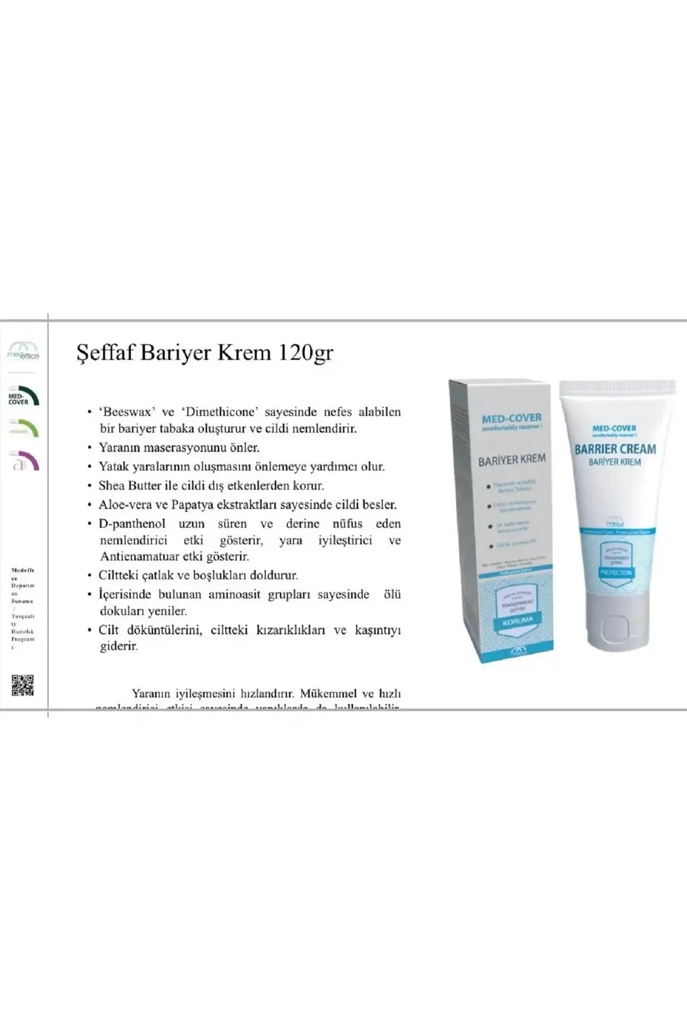 ŞEFFAF BARİYER KREM 120 Gr