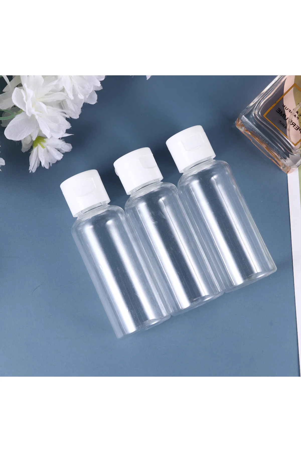 Şeffaf Boş Taşınabilir Sıkmalı Plastik Seyahat Şişesi Krem Şampuan Kolonya Şişesi 30ml 2 Adet