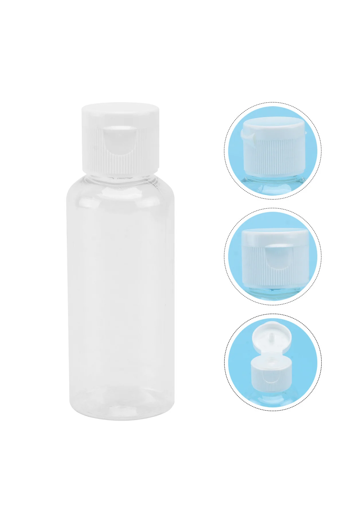 Şeffaf Boş Taşınabilir Sıkmalı Plastik Seyahat Şişesi Krem Şampuan Kolonya Şişesi 30ml 2 Adet