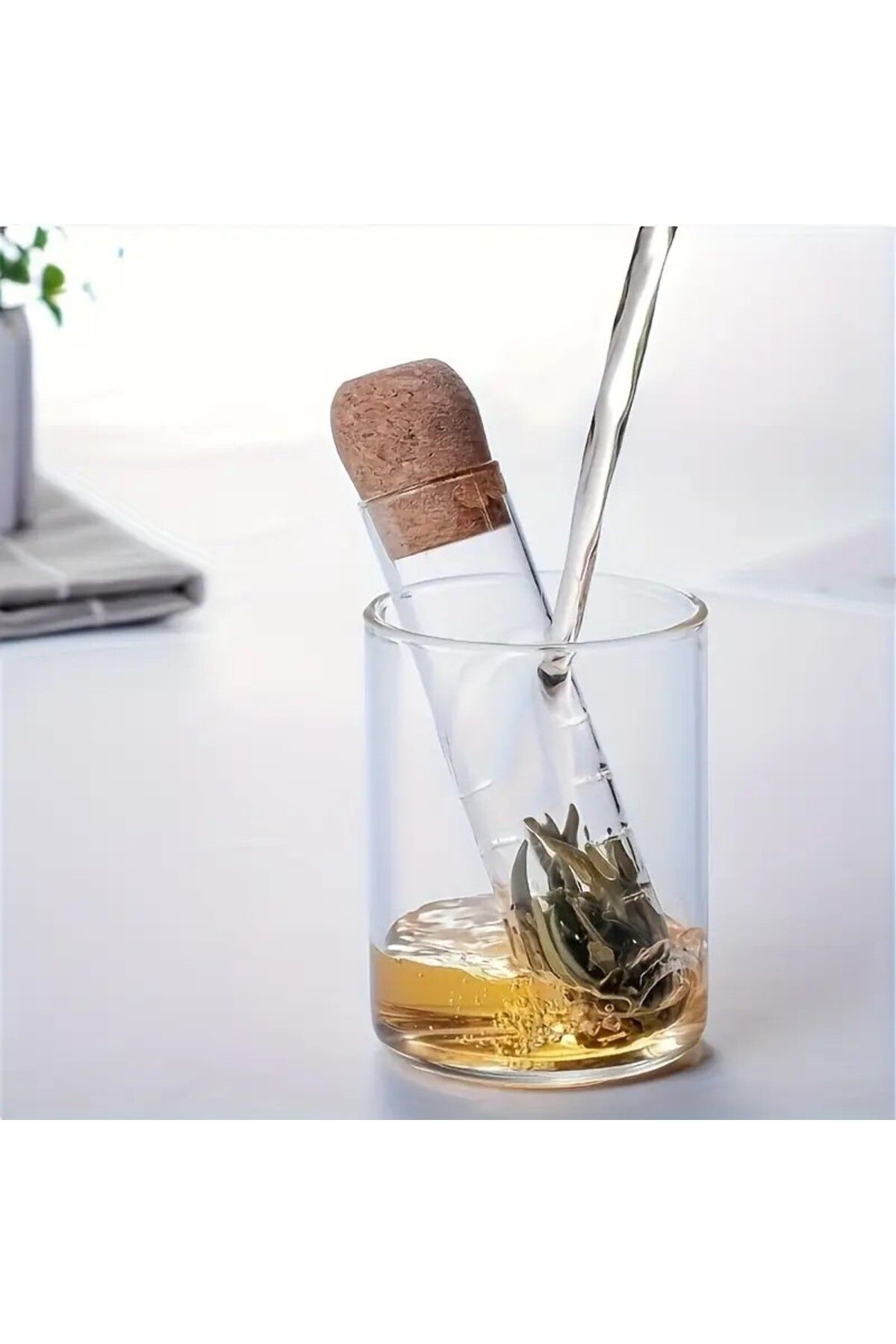 Şeffaf Cam Çay Filtresi Çay Demlik Cam Çay Süzgeci Çay Filtresi S