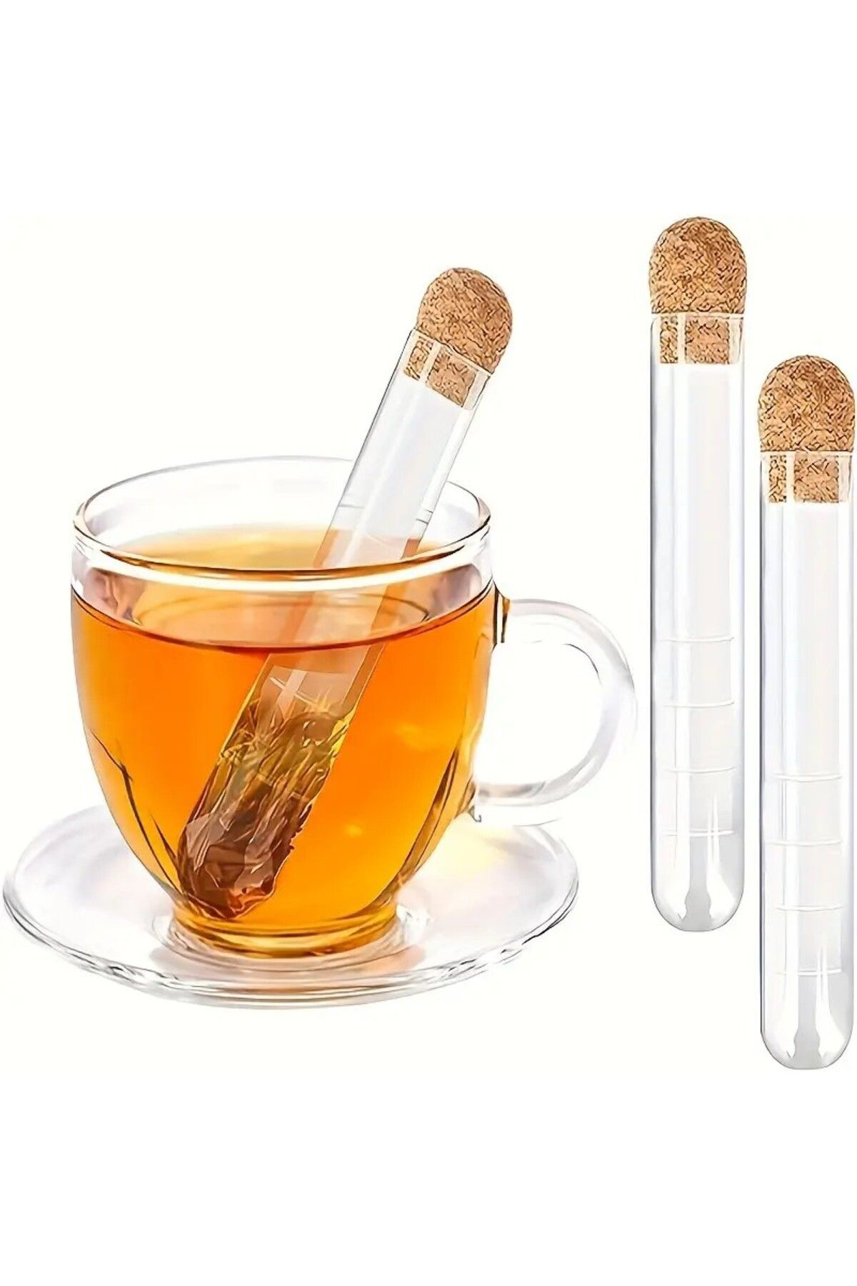 Şeffaf Cam Çay Filtresi Çay Demlik Cam Çay Süzgeci Çay Filtresi S