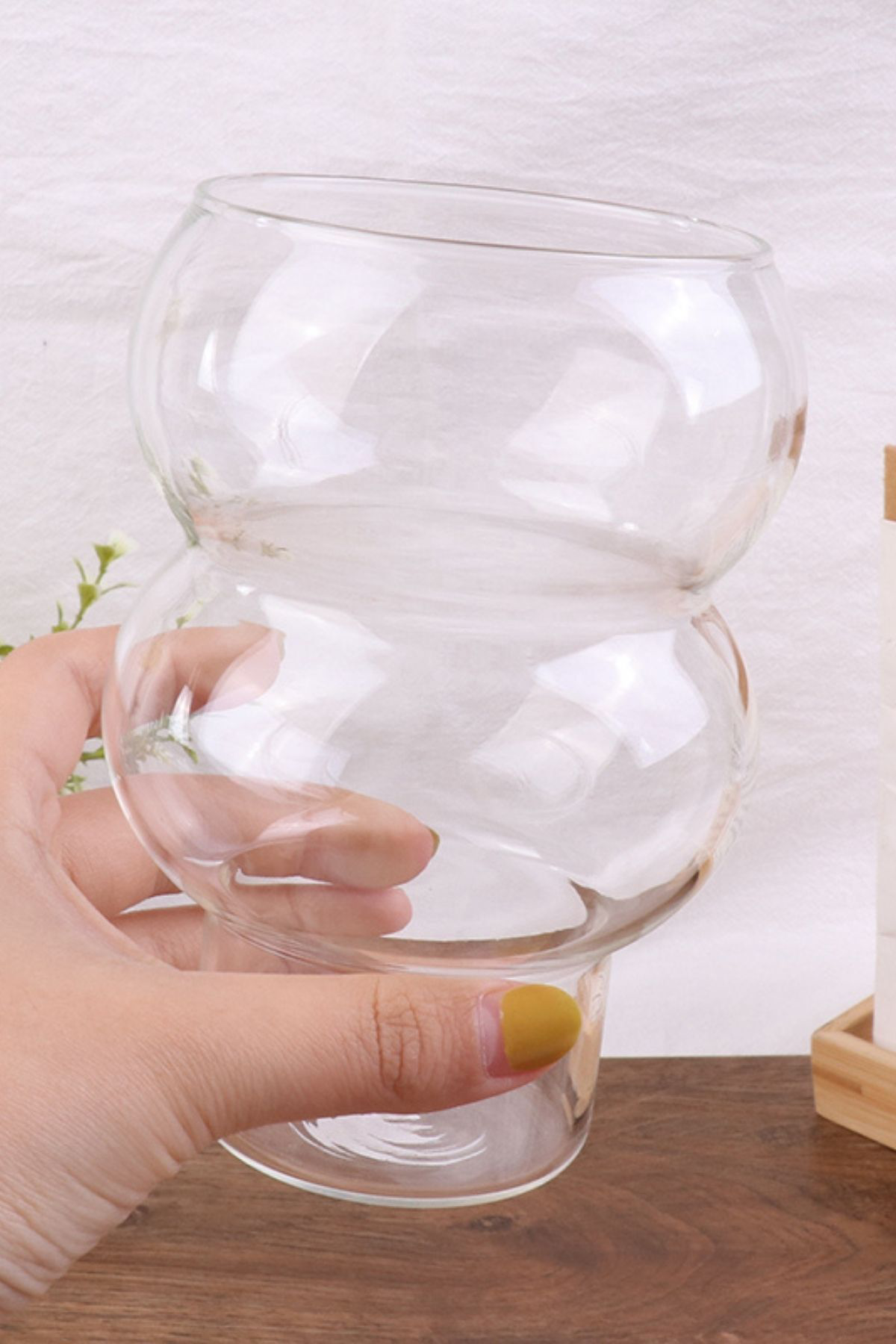 Şeffaf Cam Kahve Kokteyl Cam Bardağı Pinterest İnstagram Bardağı 