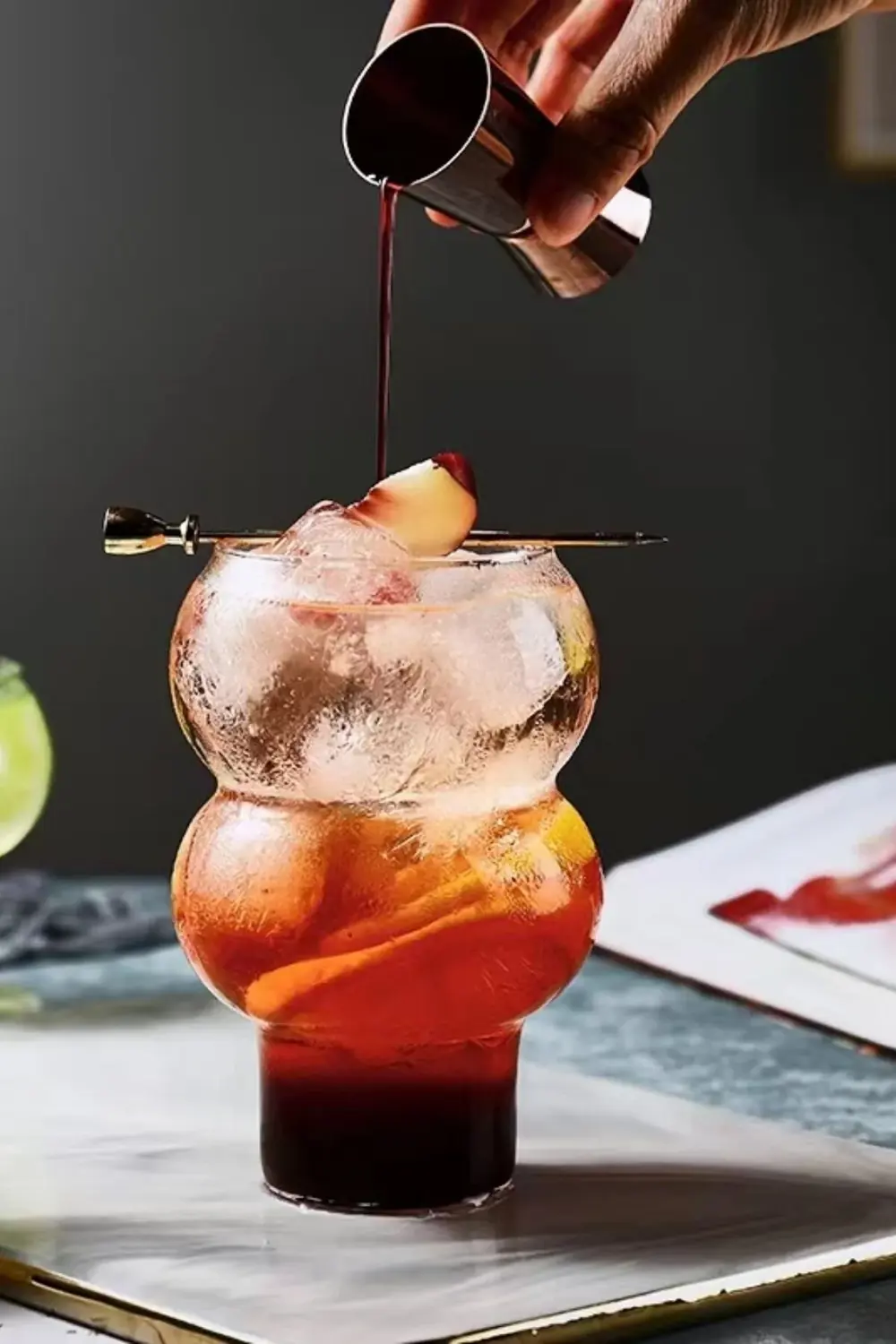 Şeffaf Cam Kahve Kokteyl Cam Bardağı Pinterest İnstagram Bardağı