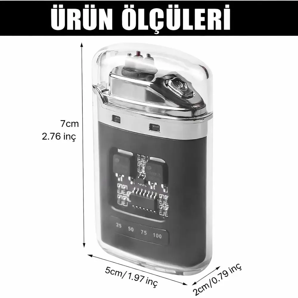 Şeffaf Çift Yaylı USB Şarjlı Elektronik Çakmak – Rüzgar Geçirmez, Şeffaf Çift Yaylı USB Şarjlı Elektronik Çakmak – Rüzgar Geçirmez,