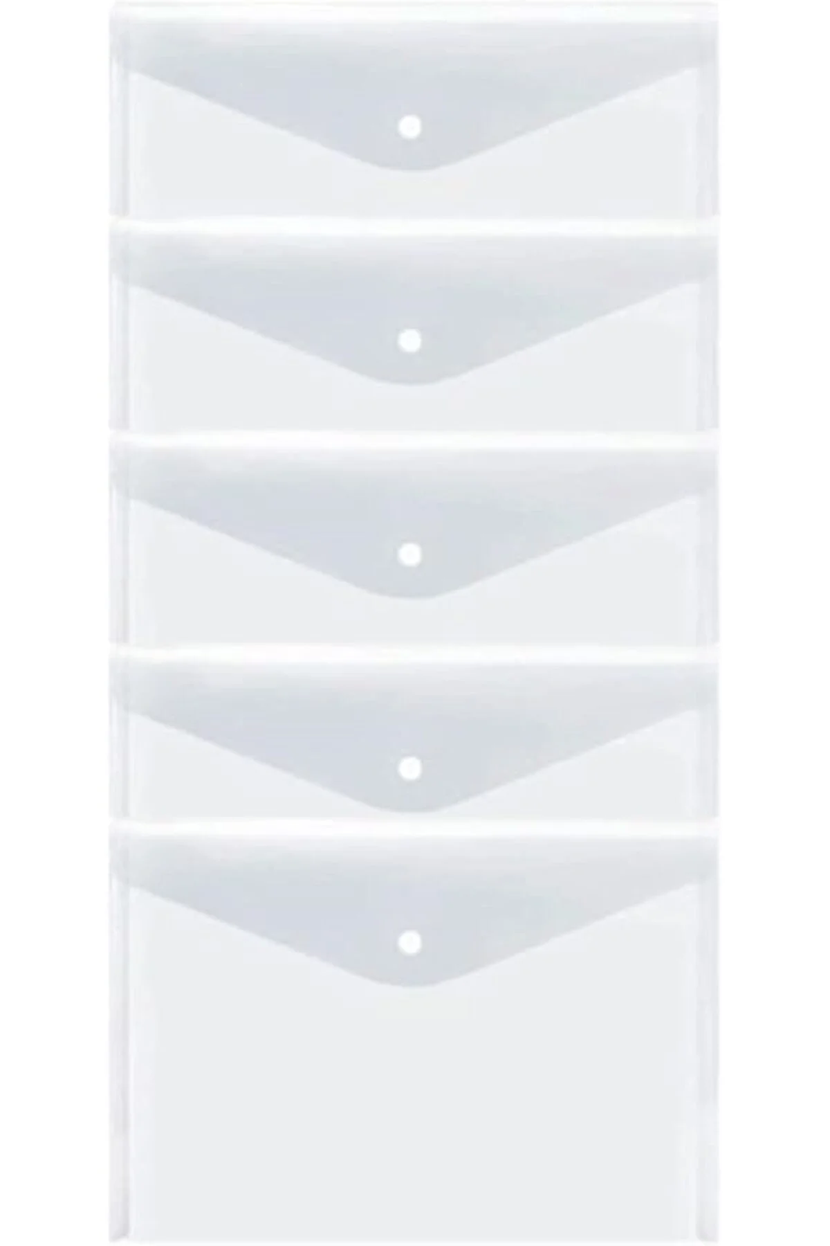 Şeffaf Çıtçıtlı Zarf Dosya 5 Adet