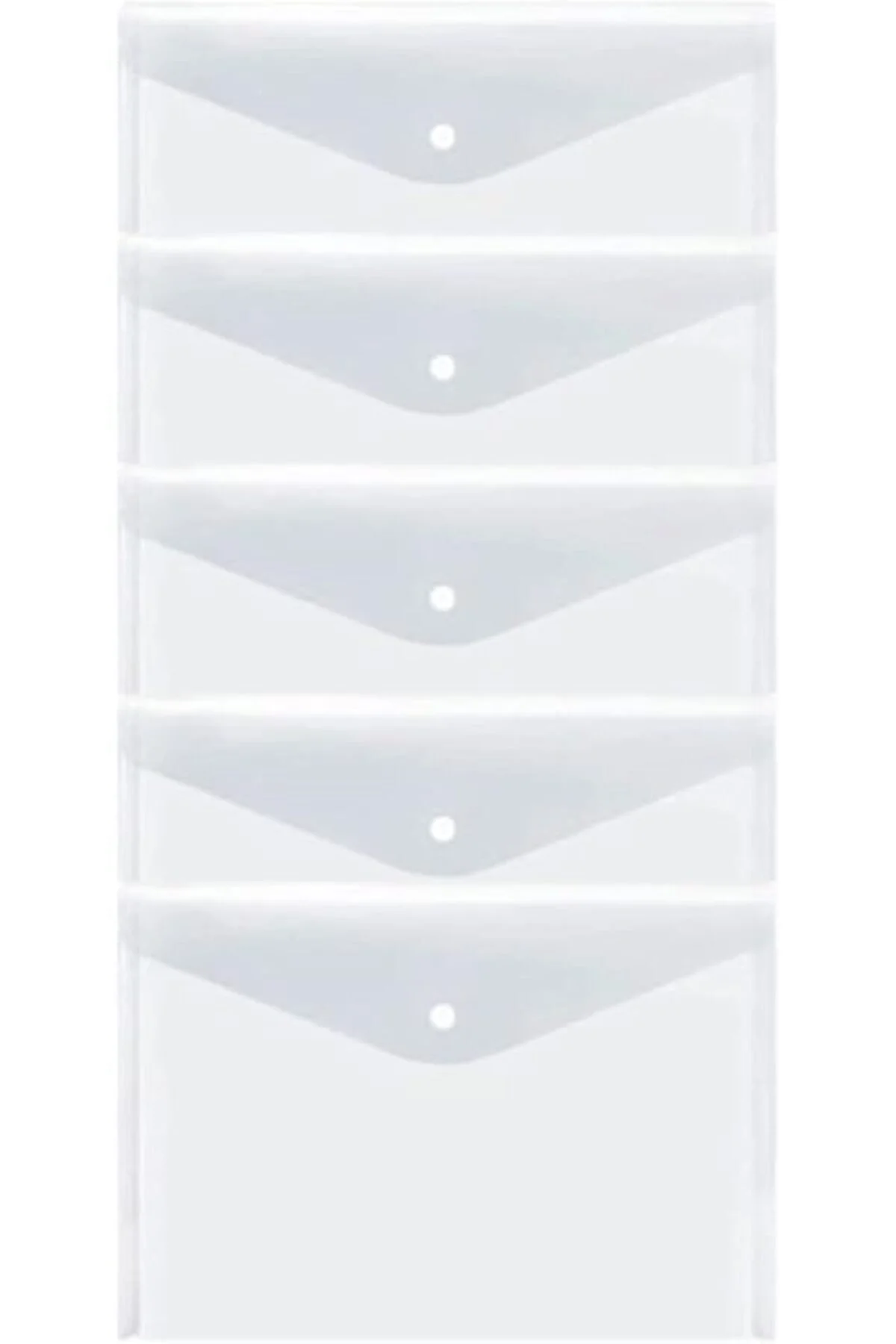 Şeffaf Çıtçıtlı Zarf Dosya 5 Adet