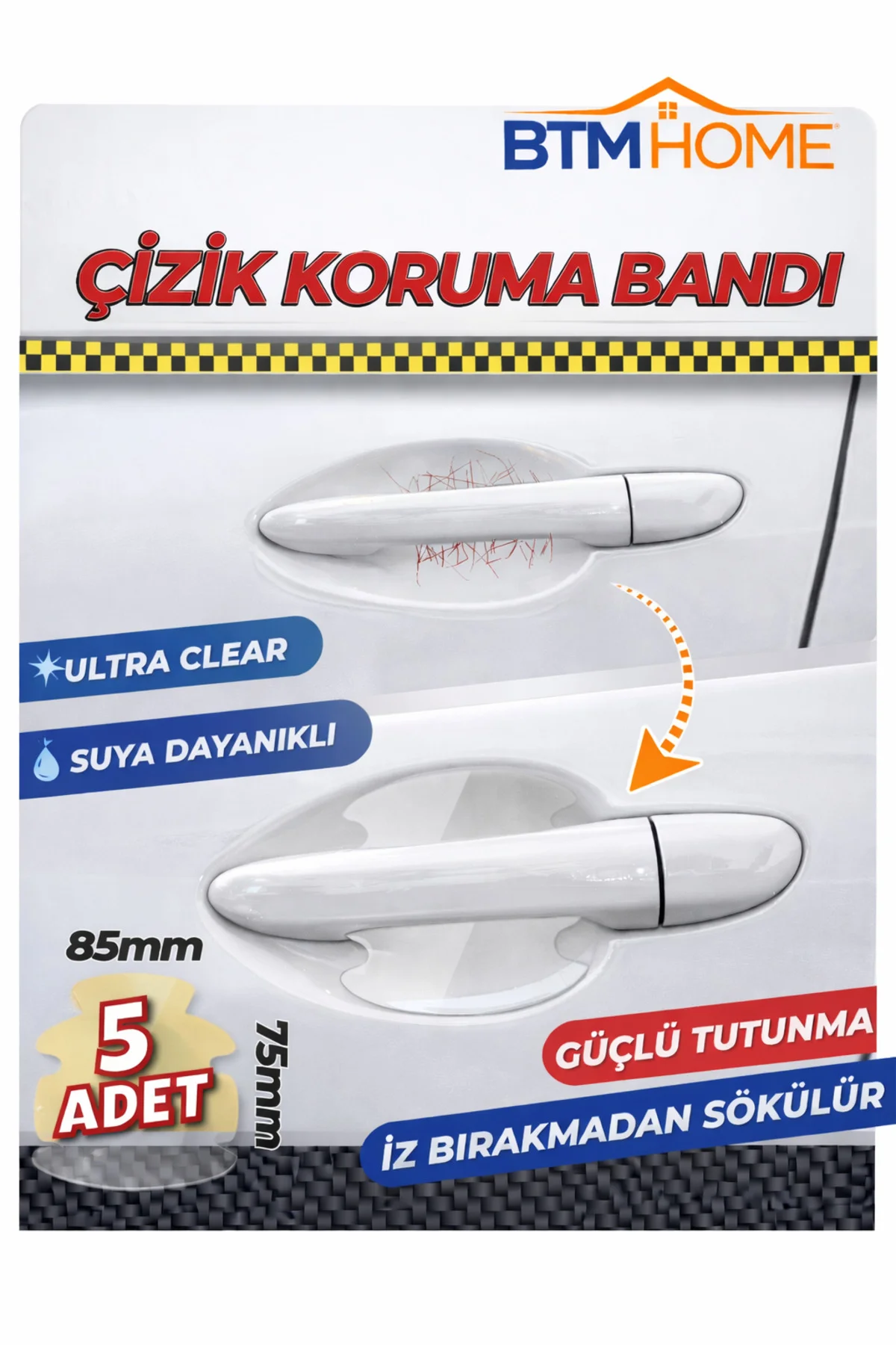Şeffaf Çizik Koruma Bandı 5 Adet Araç Kapı Kolu Koruyucu Güçlü Yapışkan Film Şeffaf Çizik Koruma Bandı 5 Adet Araç Kapı Kolu Koruyucu Güçlü Yapışkan Film
