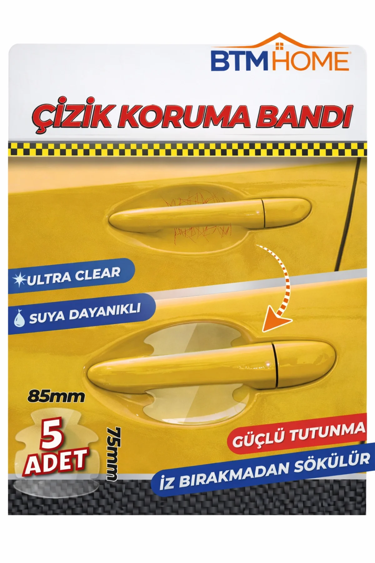 Şeffaf Çizik Koruma Bandı 5 Adet Araç Kapı Kolu Koruyucu Güçlü Yapışkan Film Şeffaf Çizik Koruma Bandı 5 Adet Araç Kapı Kolu Koruyucu Güçlü Yapışkan Film