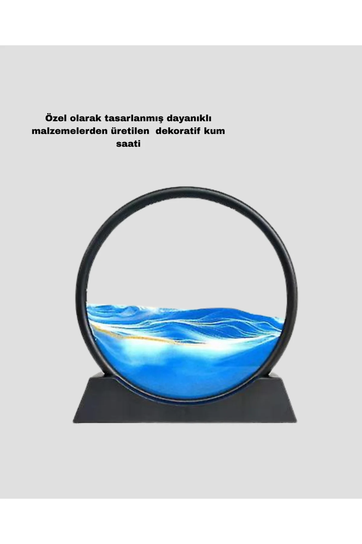 Şeffaf Dekoratif Kum Saati – Dayanıklı Gövde, Minimalist Stil, Masa ve Vitrin Aksesuarı