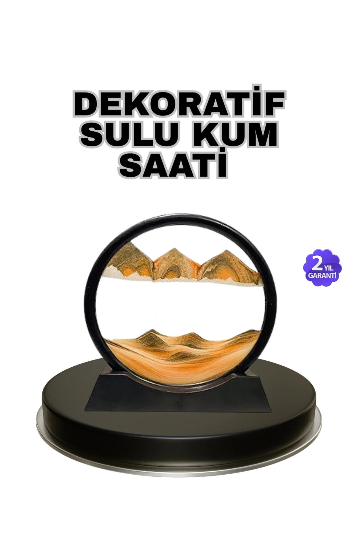 Şeffaf Dekoratif Kum Saati – Dayanıklı Gövde, Minimalist Stil, Masa ve Vitrin Aksesuarı