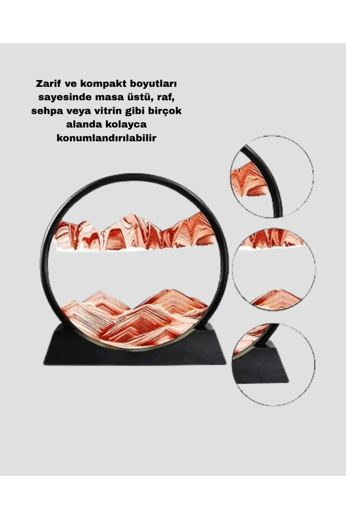 Şeffaf Dekoratif Kum Saati – Dayanıklı Gövde, Minimalist Stil, Ma