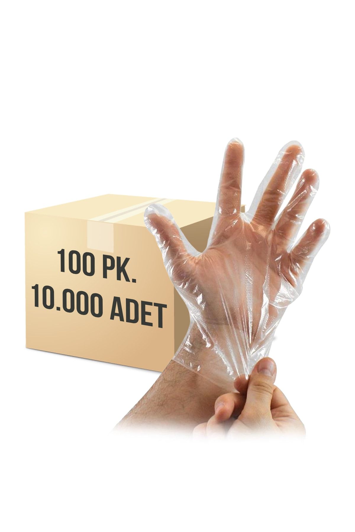 Aksoy Ambalaj Şeffaf Gida Poşet Eldiven 100'Lü X 100 Pakette 10000 Adet
