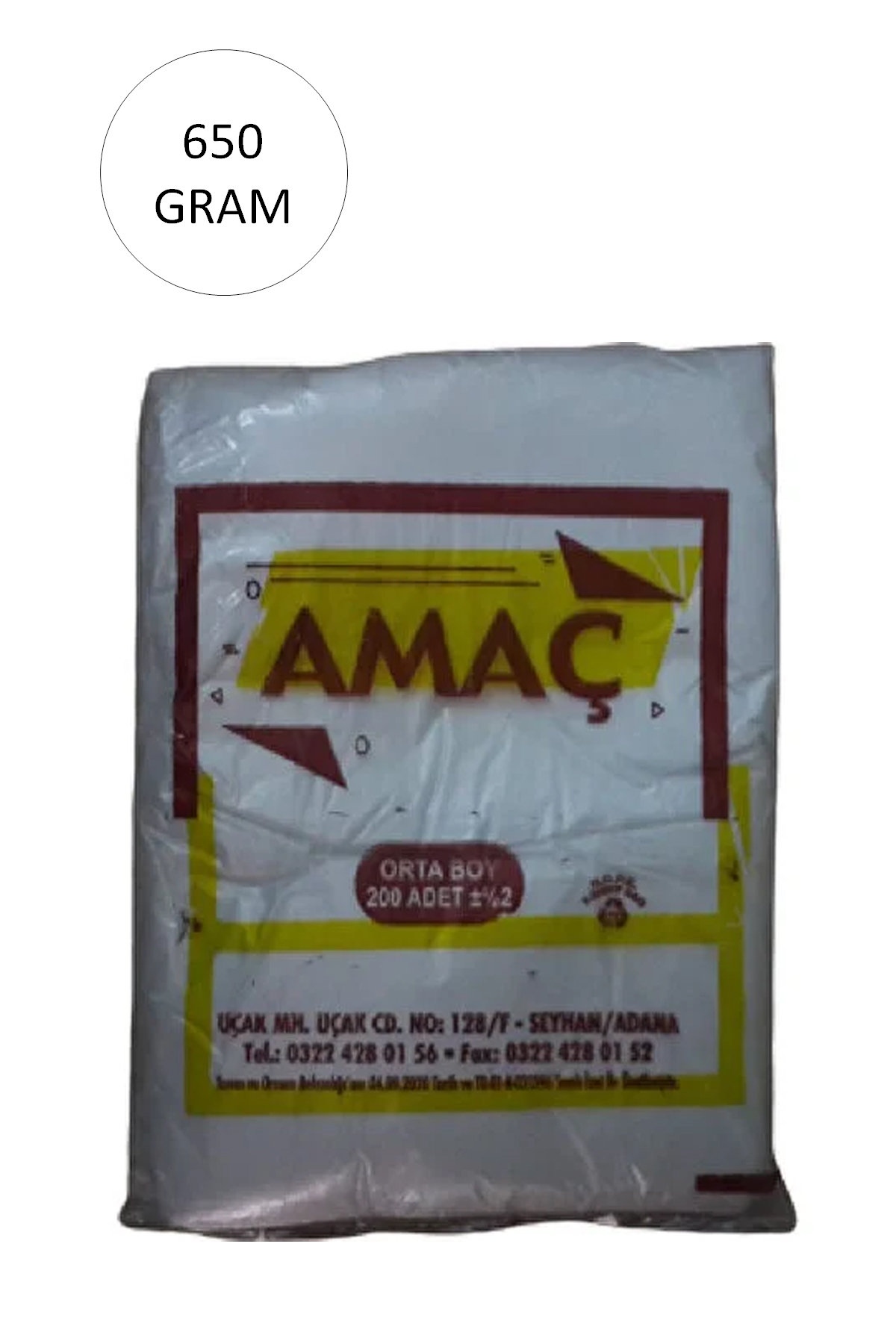 Şeffaf Hışır Atlet Poşet Orta Boy 27x47 Cm 650 Gr (1 Paket-Takrib