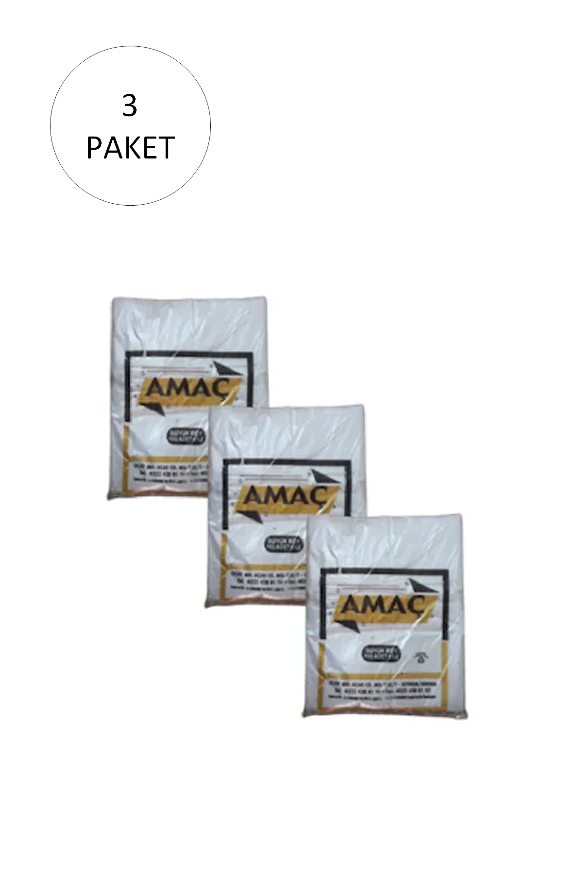 Şeffaf Hışır Atlet Poşet Orta Boy 27x47 Cm 650 Gr (3 Paket-Takrib