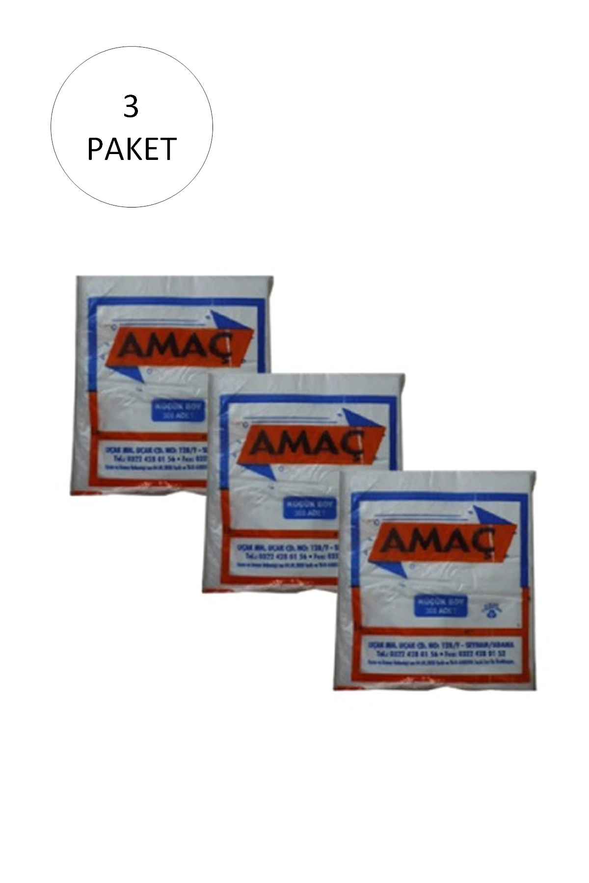 Just Cheap Store Şeffaf Hışır Atlet Poşet Küçük Boy 25X42 Cm 650 Gr (3 Paket-Takri