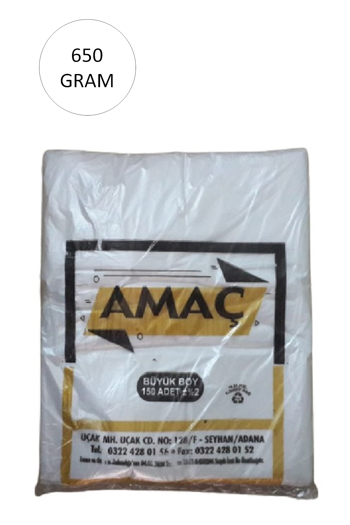 Şeffaf Hışır Atlet Poşet Büyük Boy 29x52 Cm 650 Gr (1 Paket-Takri