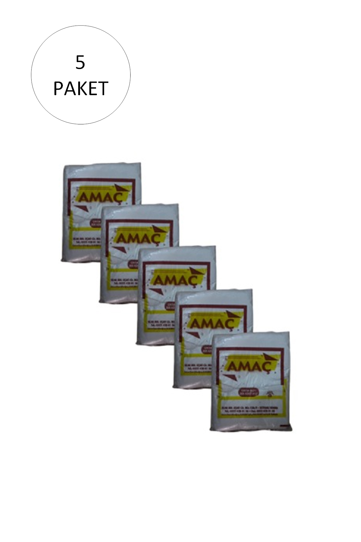 Şeffaf Hışır Atlet Poşet Orta Boy 27x47 Cm 650 Gr (5 Paket-Takrib