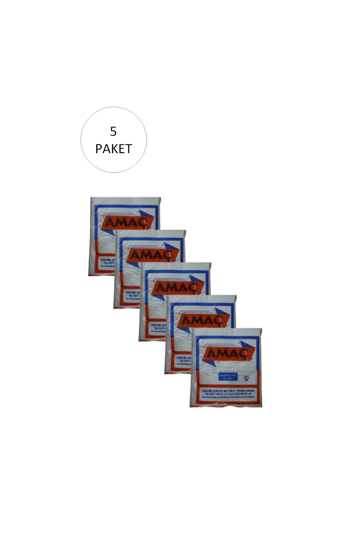 Şeffaf Hışır Atlet Poşet Küçük Boy 25x42 Cm 650 Gr (5 Paket-Takri