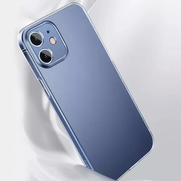 Şeffaf iPhone 12 Kılıf 6.1” - Sarılmaz Kamera Korumalı İnce Silikon Kabuk