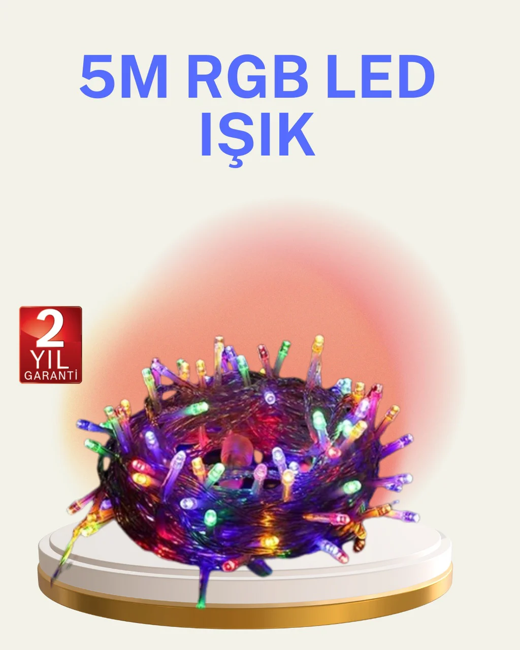 Şeffaf Kablolu 50 Ampullü 5 Metre Led Işık Dekoratif Aydınlatma - Lisinya Diğer