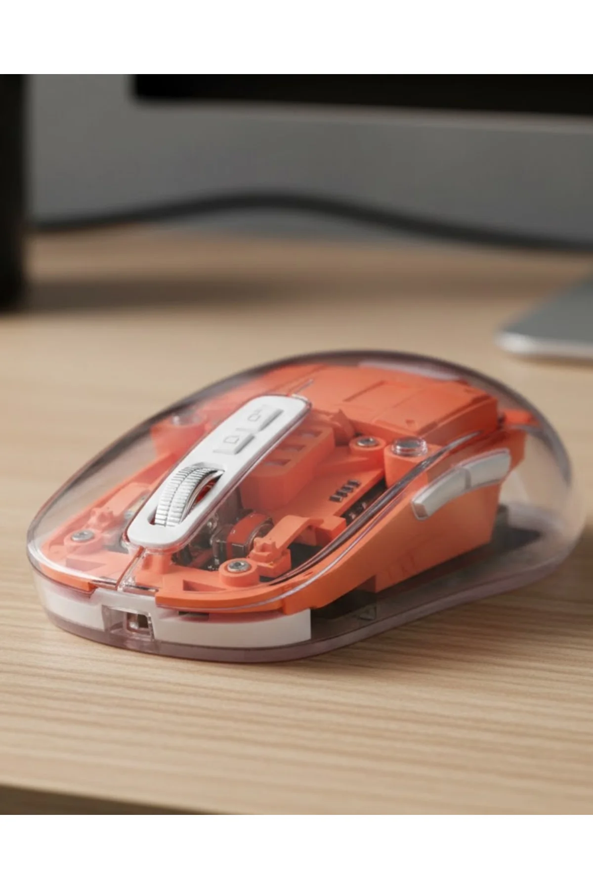 Şeffaf Kablosuz Mouse Bluetooth Bağlantılı Sessiz Tıklama