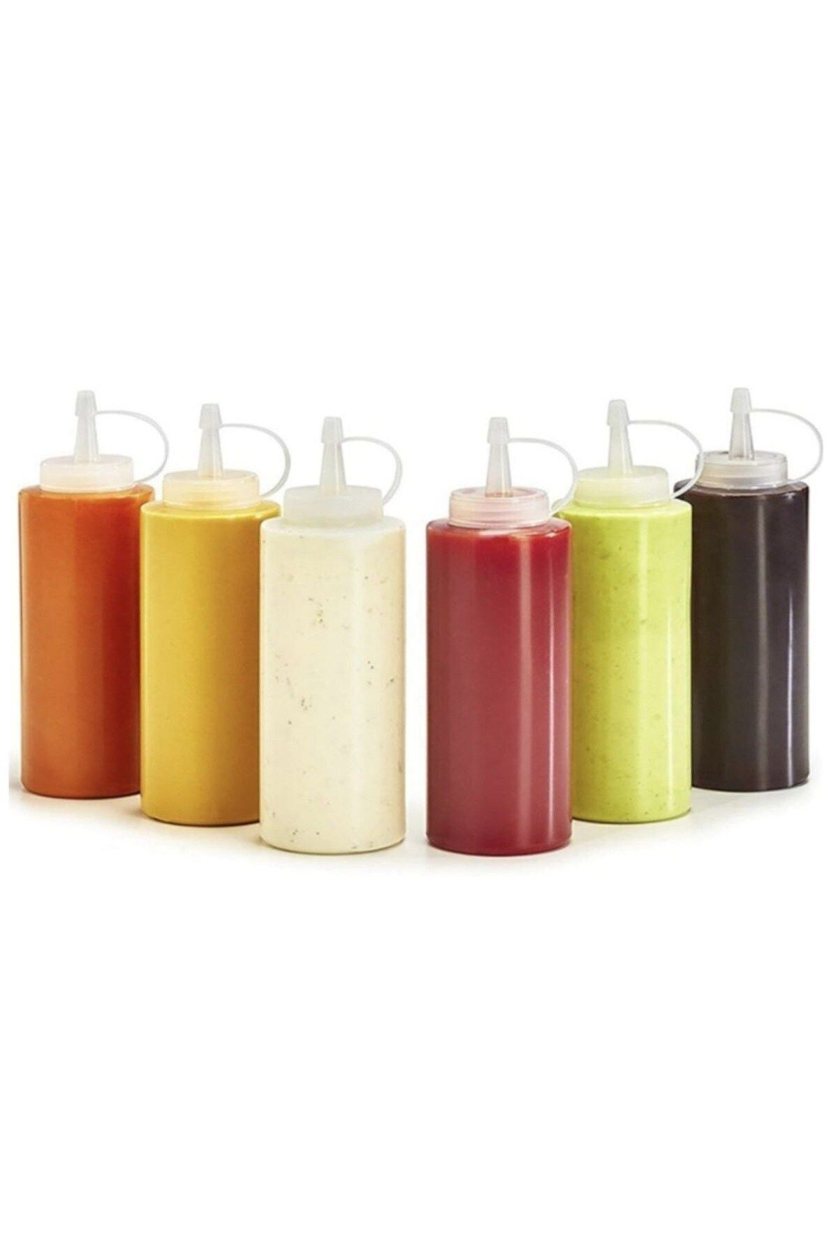 Ok Aksesuar Şeffaf Kapakli Sizdirmaz Yağlik Sosluk Şişesi Plastik Yağdanlik 4