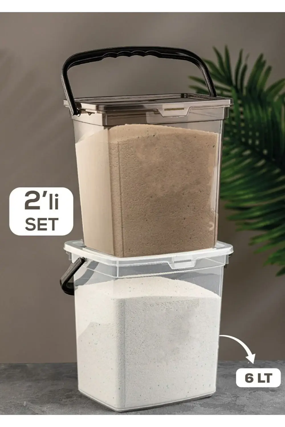 Şeffaf Kapaklı Deterjanlık Taşınabilir Deterjan Saklama Kutusu 6