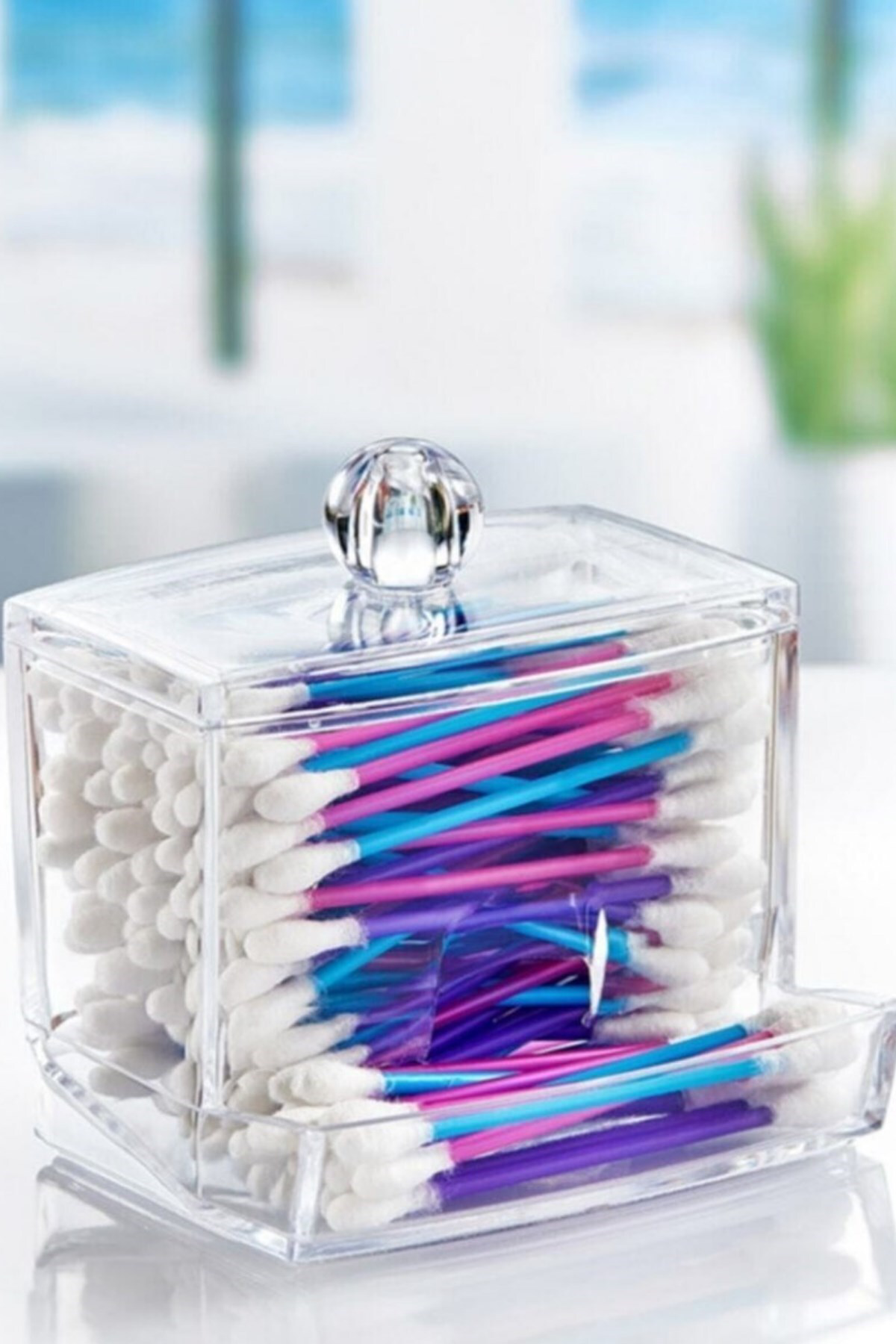 Ok Aksesuar Şeffaf Kapakli Kulak Temizleme Çubuğu Organizatörü Saklama Kutusu Ok Aksesuar Şeffaf Kapakli Kulak Temizleme Çubuğu Organizatörü Saklama Kutusu