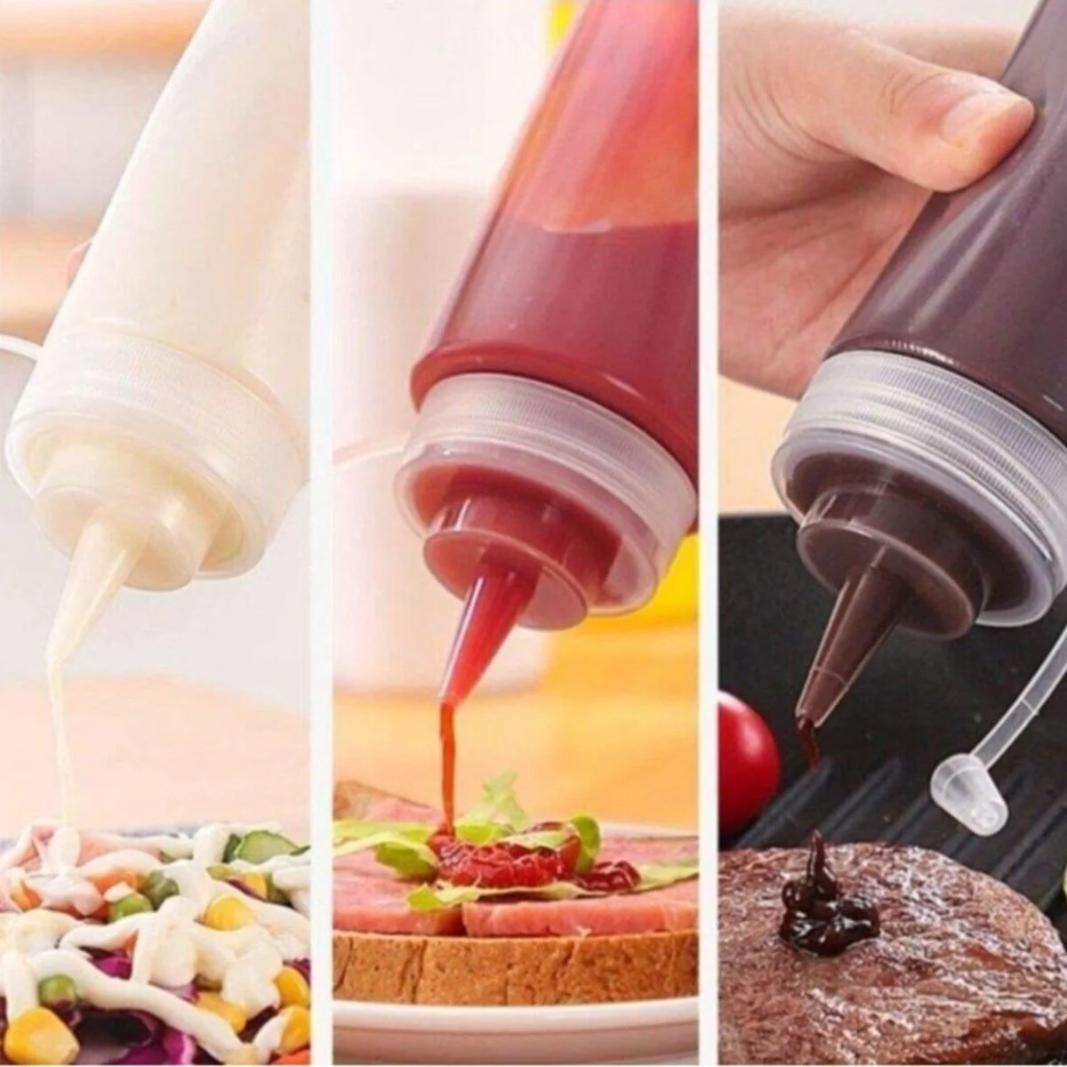 Şeffaf Kapaklı Sızdırmaz Yağlık Sosluk Şişesi Plastik Yağdanlık 400 ml. AP-9028 Fiyatı, Yorumları ve Özellikleri