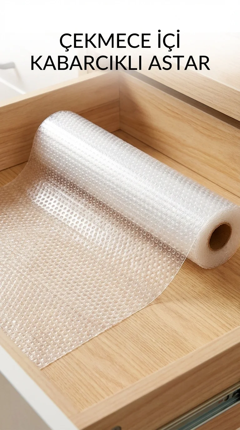 Şeffaf Kaydırmaz Dolap İçi Raflık Koruyucu Çekmece Örtüsü 45x300 