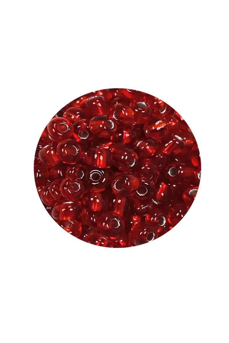 Şeffaf Kırmızı Cam Kum Boncuk 6/0 (4mm) - 20 Gram | El İşleri İçin Fiyatı, Yorumları ve Özellikleri