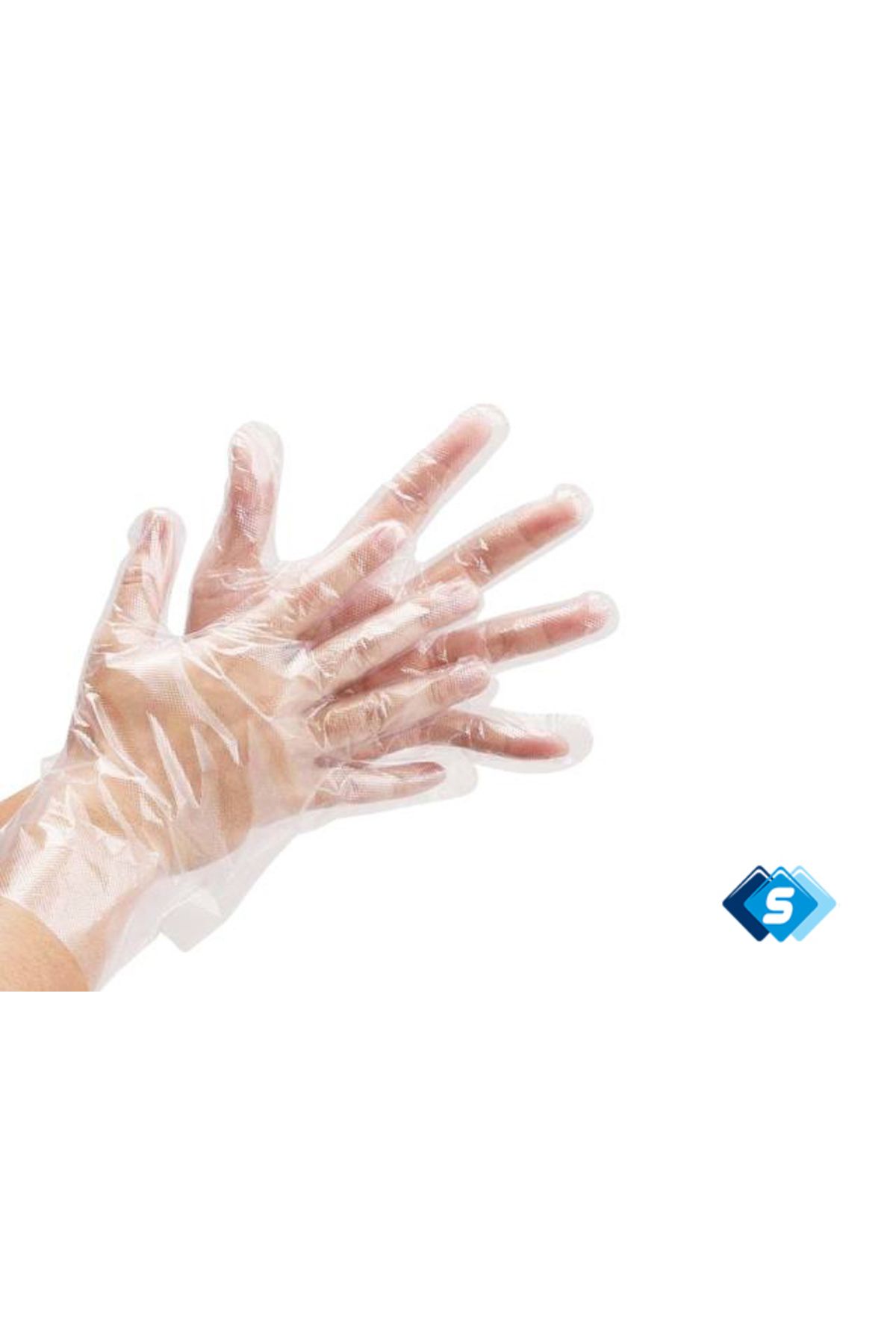 Elpo Şeffaf L Beden Poşet Eldiven 100 Paket (10.000 Adet) 1 Koli
