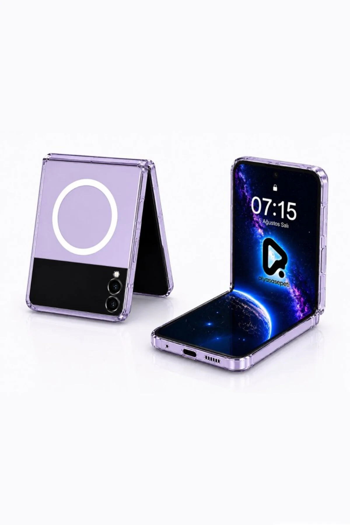 Şeffaf Mika Sararmaz Sert Magsafe Kılıf Galaxy Z Flip 4