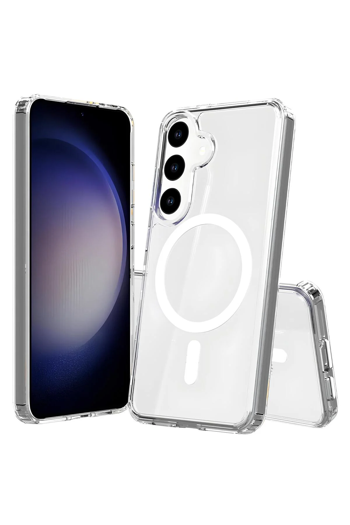 Şeffaf Mika Sararmaz Sert Magsafe Kılıf Galaxy S24