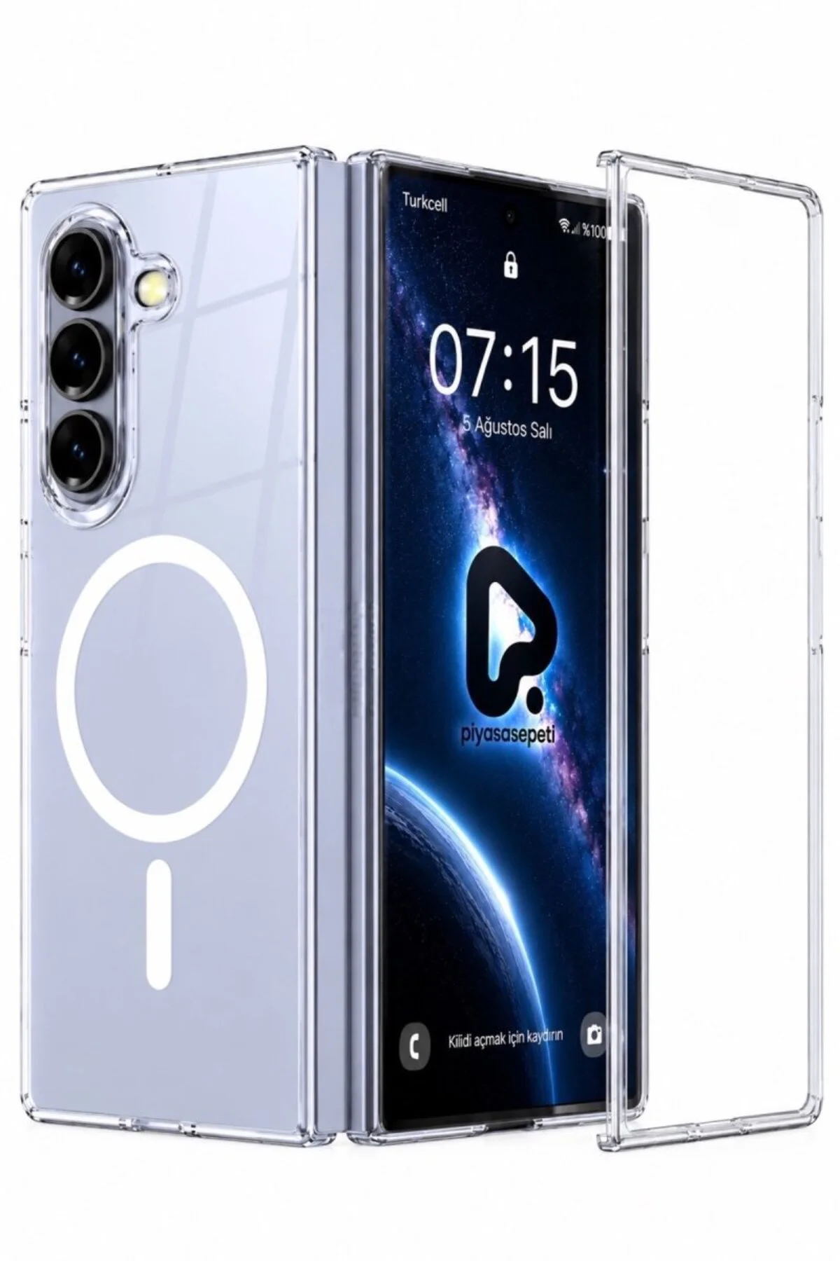 Şeffaf Mika Sararmaz Sert Magsafe Kılıf Galaxy Z Fold 5 Şeffaf Mika Sararmaz Sert Magsafe Kılıf Galaxy Z Fold 5